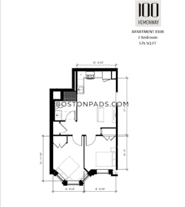 Northeastern/symphony 2 Bed 1 Bath BOSTON Boston - $3,500 No Fee