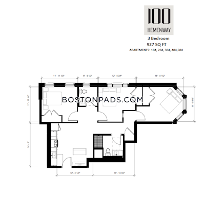 Northeastern/symphony Apartment for rent 3 Bedrooms 1 Bath Boston - $6,000