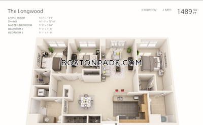 Newton Apartment for rent 3 Bedrooms 1 Bath  Auburndale - $6,654