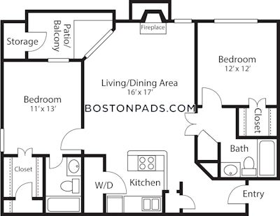 Quincy 2 Beds 2 Baths  South Quincy - $2,725